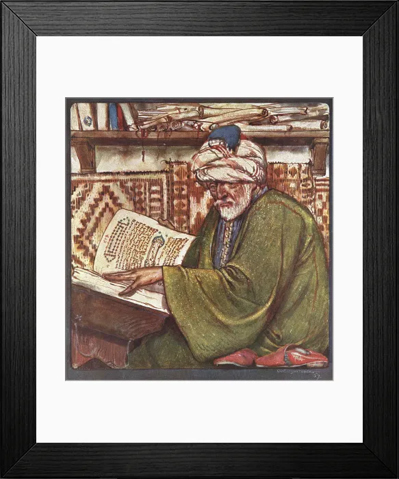 Framed Print : Syrian Scholar Reading Framed Print : Syrian Scholar Reading