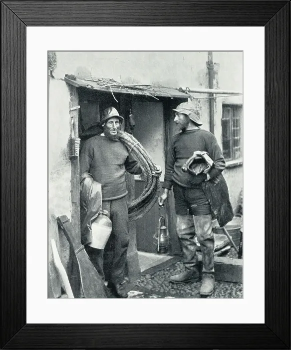 Framed Print : Fishermen Departing Framed Print : Fishermen Departing
