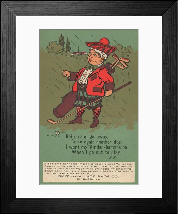 Framed Print : Advertising Postcard