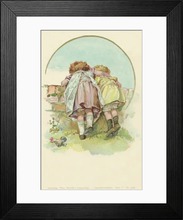 Framed Print : Two Young Girls Framed Print : Two Young Girls