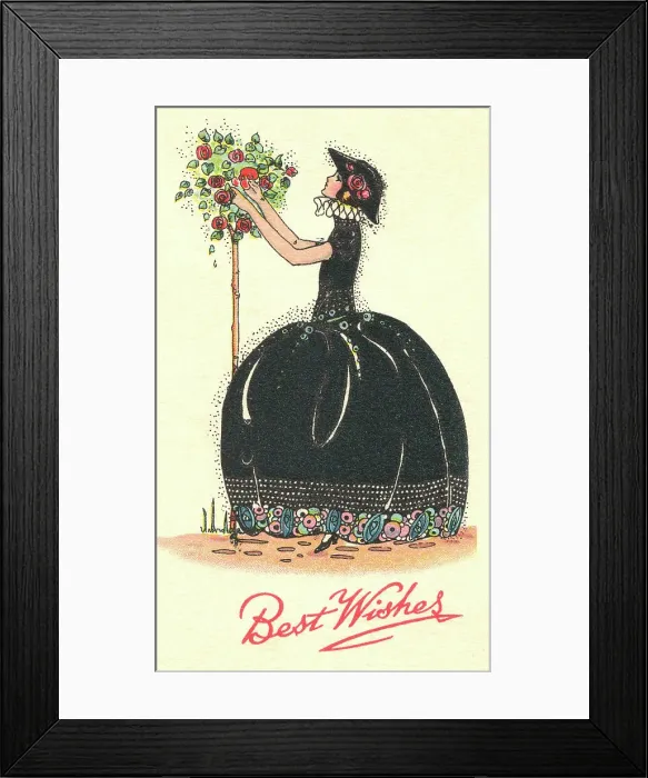 Framed Print : Young Girl and a Rose Bush Framed Print : Young Girl and a Rose Bush