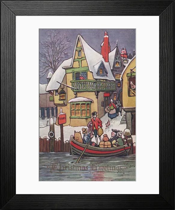 Framed Print : Christmas Townscape Framed Print : Christmas Townscape