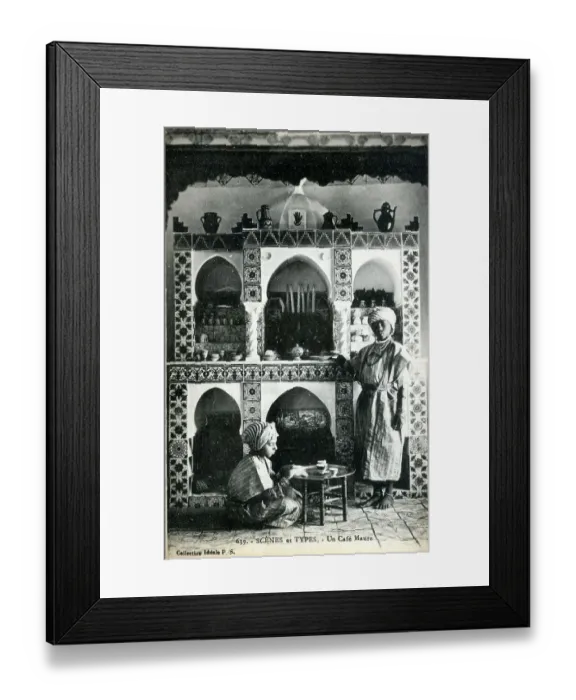 Framed Print : Morocco - A Moorish Cafe scene Framed Print : Morocco - A Moorish Cafe scene