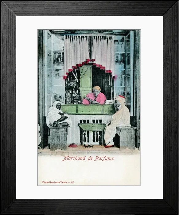Framed Print : Tunisia, North Africa - A Perfume merchant Framed Print : Tunisia, North Africa - A Perfume merchant