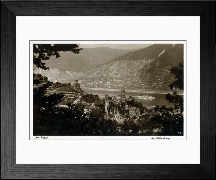 Framed Print : Falkenburg Castle, overlooking the River Rhine, Germany Framed Print : Falkenburg Castle, overlooking the River Rhine, Germany