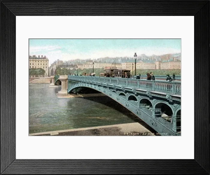 Framed Print : Le Pont Morand, Lyon, France Framed Print : Le Pont Morand, Lyon, France