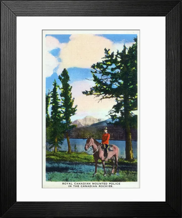 Framed Print : Royal Canadian Mounted Police (Mounties) - Rockies Framed Print : Royal Canadian Mounted Police (Mounties) - Rockies