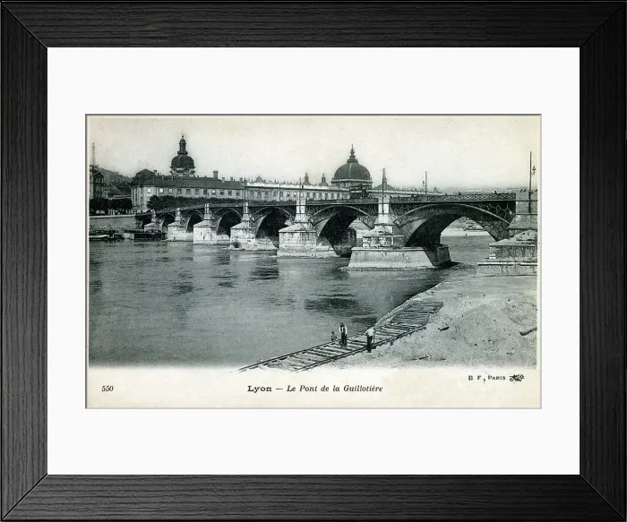 Framed Print : Lyon, France - Le Pont de la Guillotiere Framed Print : Lyon, France - Le Pont de la Guillotiere