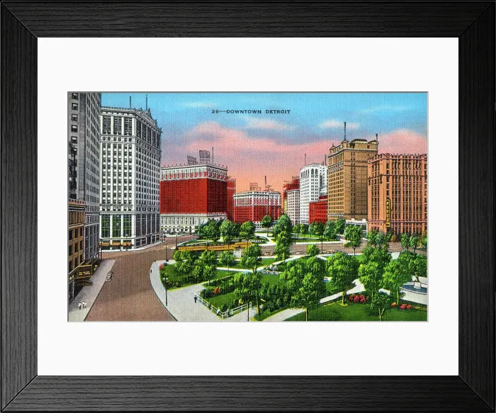 Framed Print : Downtown Detroit, Michigan, USA Framed Print : Downtown Detroit, Michigan, USA