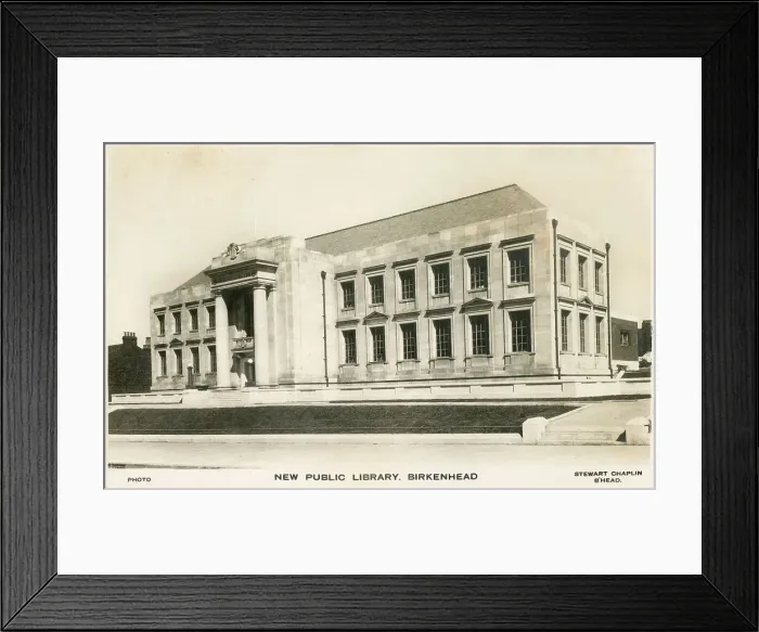 Framed Print : The New Public Library, Birkenhead, Merseyside Framed Print : The New Public Library, Birkenhead, Merseyside