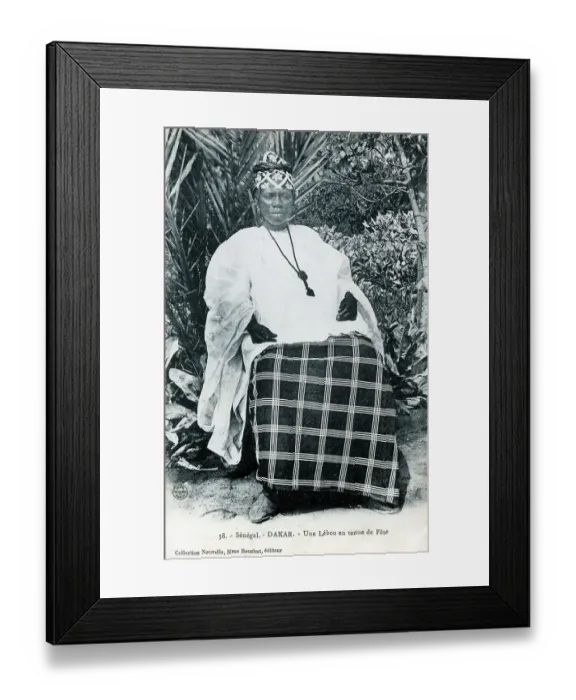 Framed Print : Dakar, Senegal, West Africa - Lebou woman in Festival dress