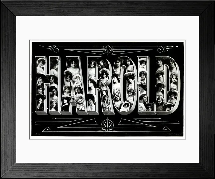 Framed Print : Large Letter Name card - Harold Framed Print : Large Letter Name card - Harold