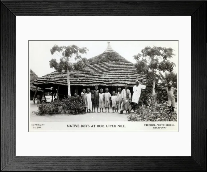 Framed Print : Bor, Upper Nile, Sudan - Boys of the Village Framed Print : Bor, Upper Nile, Sudan - Boys of the Village