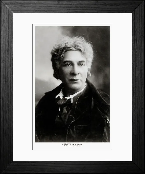 Framed Print : Auguste Van Biene - Dutch Actor, Musician and Composer Framed Print : Auguste Van Biene - Dutch Actor, Musician and Composer