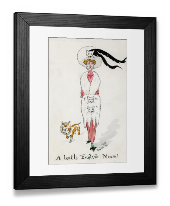 Framed Print : A leetle English Mees! Framed Print : A leetle English Mees!
