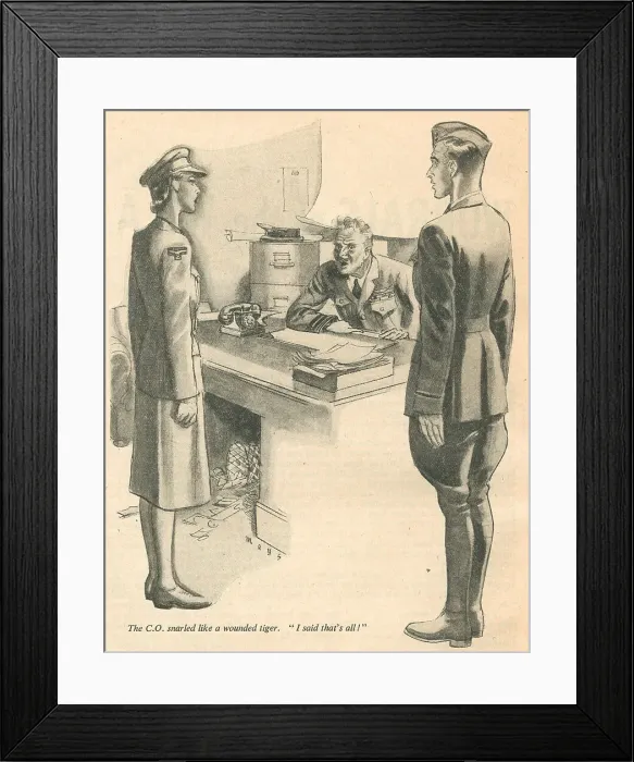 Framed Print : WW2 - W. A. A. F. With Commanding Officer Framed Print : WW2 - W. A. A. F. With Commanding Officer
