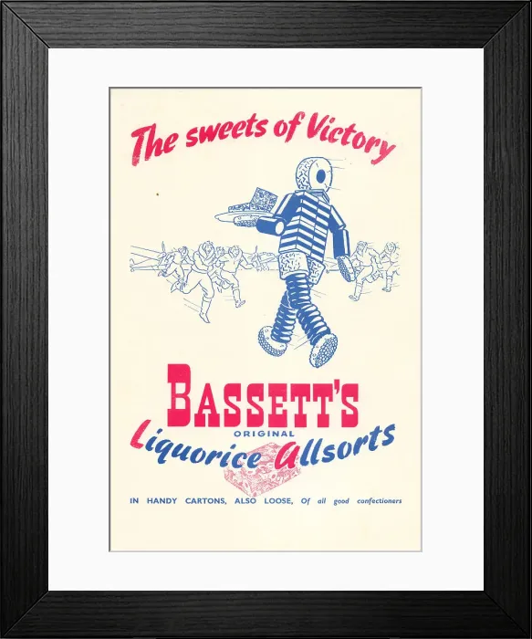 Framed Print : Basset's Liquorice Allsorts Advertisement Framed Print : Basset's Liquorice Allsorts Advertisement