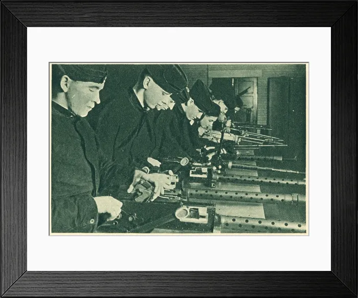 Framed Print : WW2 - R. A. F. Armourers Assembling Guns Framed Print : WW2 - R. A. F. Armourers Assembling Guns