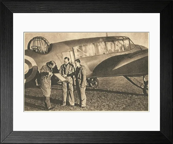 Framed Print : WW2 Air Observer Receiving Instruction Framed Print : WW2 Air Observer Receiving Instruction