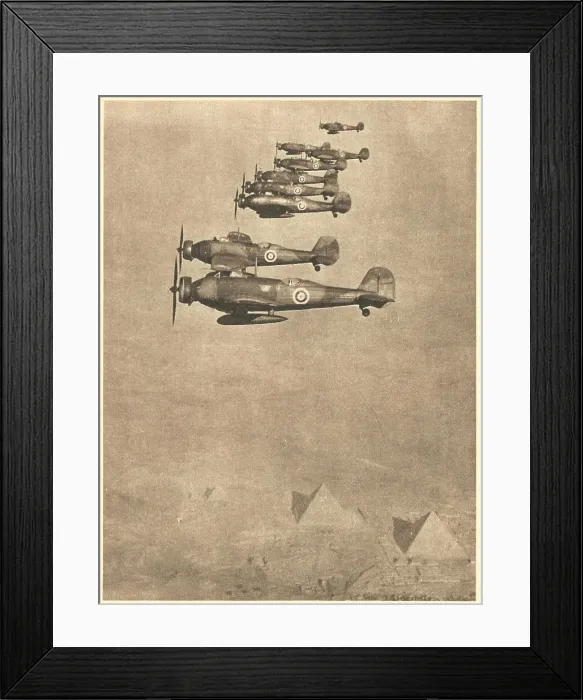 Framed Print : WW2 - Wellesley Bombers Over Suez Framed Print : WW2 - Wellesley Bombers Over Suez