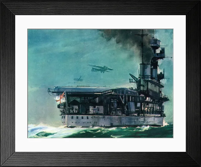 Framed Print : WW2 - HMS Hermes Aircraft Carrier Framed Print : WW2 - HMS Hermes Aircraft Carrier