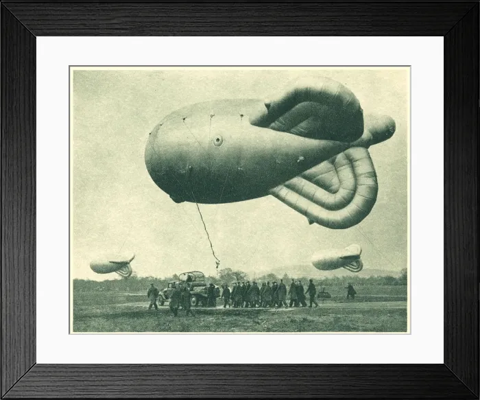 Framed Print : WW2 - R. A. F. Barrage Ballon Unit Framed Print : WW2 - R. A. F. Barrage Ballon Unit