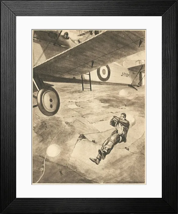 Framed Print : WW2 - R. A. F. Parachute Practice Framed Print : WW2 - R. A. F. Parachute Practice
