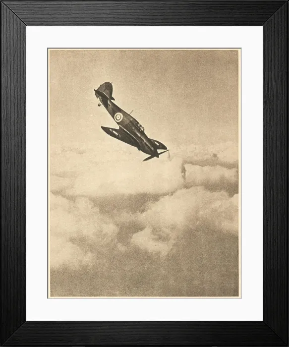 Framed Print : WW2 - Hawker Hurricane Diving Framed Print : WW2 - Hawker Hurricane Diving