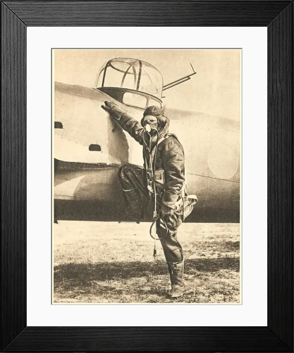 Framed Print : WW2 - R. A. F. Airman Fully Equipped Framed Print : WW2 - R. A. F. Airman Fully Equipped