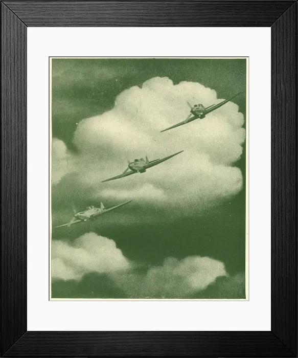 Framed Print : WW2 - Defiants In Formation Framed Print : WW2 - Defiants In Formation