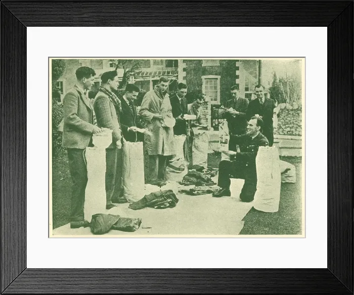 Framed Print : WW2 - R. A. F. Handing Out Kit Framed Print : WW2 - R. A. F. Handing Out Kit