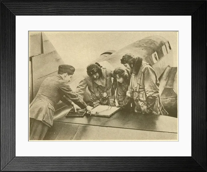 Framed Print : WW2 - R. A. F. Preparing For Training Flight Framed Print : WW2 - R. A. F. Preparing For Training Flight