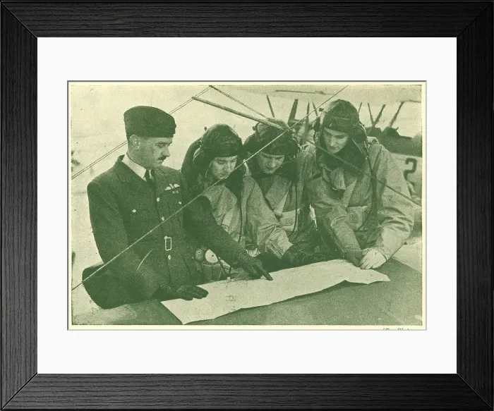 Framed Print : WW2 - R. A. F. Map Reading Framed Print : WW2 - R. A. F. Map Reading