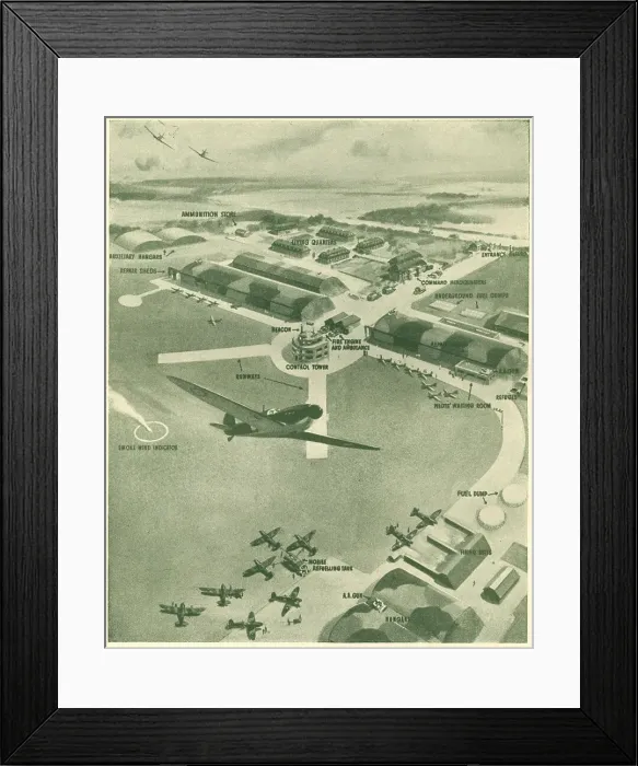 Framed Print : WW2 - British Fighter Station Framed Print : WW2 - British Fighter Station