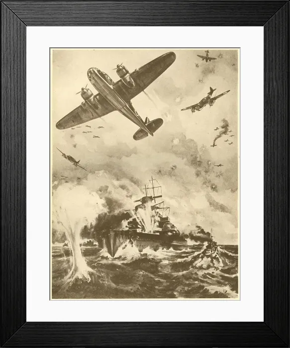 Framed Print : WW2 - Bristol Beauforts In Action Framed Print : WW2 - Bristol Beauforts In Action