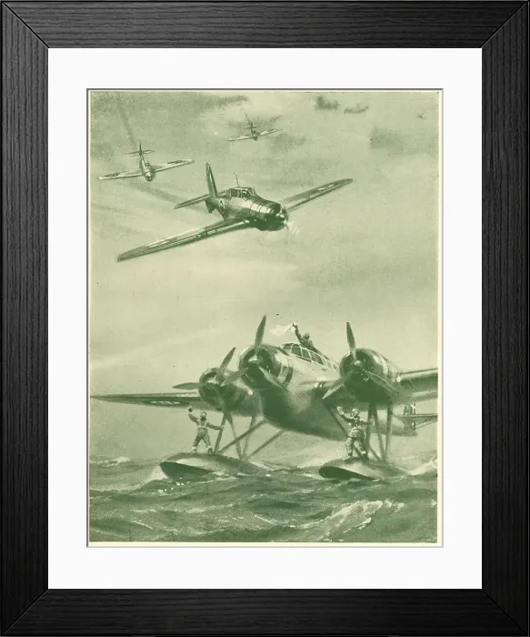 Framed Print : WW2 - Blackburn Skuas Capture Italian Cant Framed Print : WW2 - Blackburn Skuas Capture Italian Cant