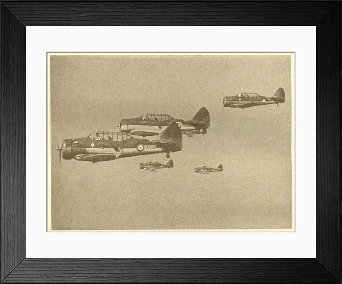 Framed Print : WW2 - Harvard Trainers In Formation Framed Print : WW2 - Harvard Trainers In Formation