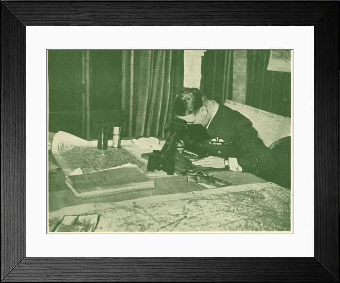 Framed Print : WW2 - R. A. F. Studying The Pictures Framed Print : WW2 - R. A. F. Studying The Pictures
