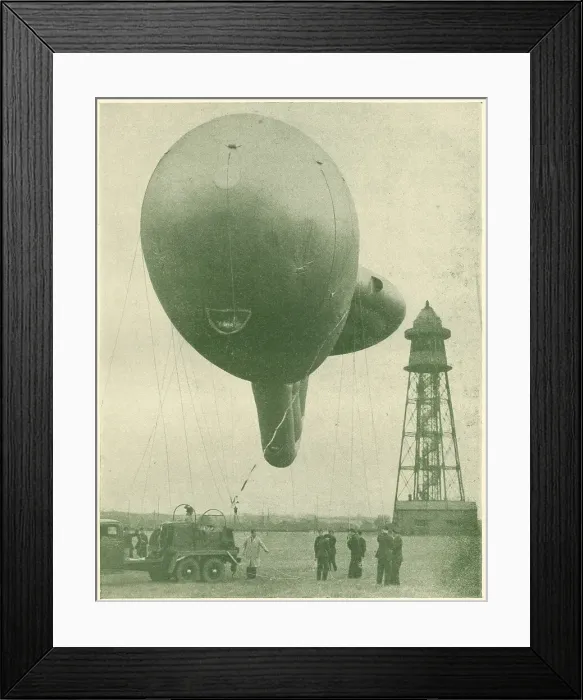 Framed Print : WW2 - Barrage Ballon Ground Crew