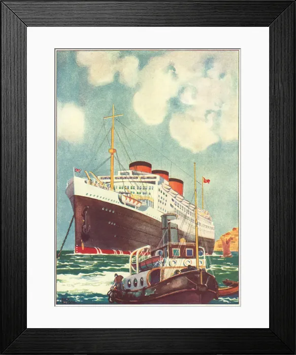 Framed Print : WW2 Short Story, Ocean Liner Framed Print : WW2 Short Story, Ocean Liner