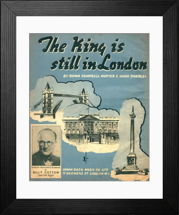 Framed Print : The King Is Still In London Framed Print : The King Is Still In London