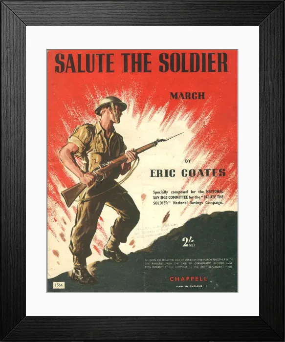 Framed Print : Salute The Soldier Music Cover Framed Print : Salute The Soldier Music Cover