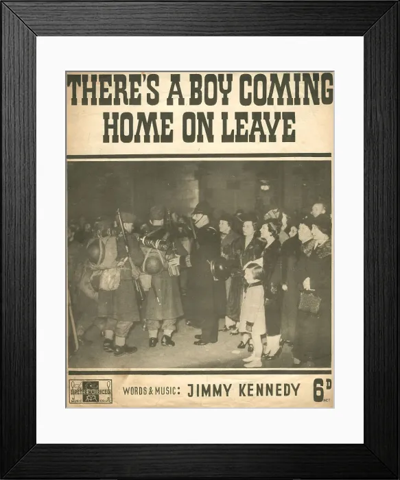 Framed Print : There's A Boy Coming Home On Leave Framed Print : There's A Boy Coming Home On Leave