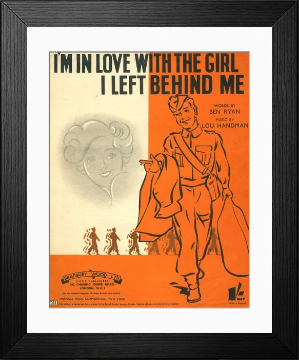 Framed Print : I'm In Love With The Girl I Left Behind Me Framed Print : I'm In Love With The Girl I Left Behind Me
