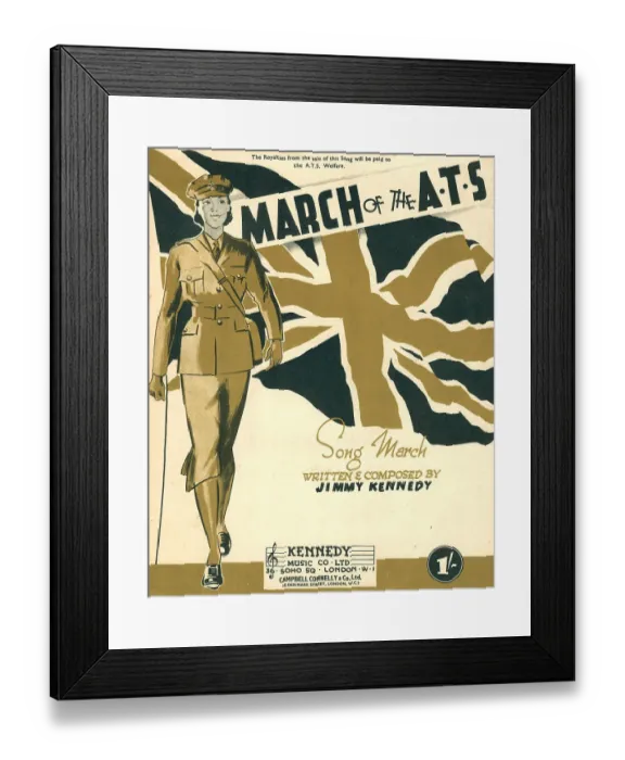 Framed Print : March Of The A. T. S. Music Cover Framed Print : March Of The A. T. S. Music Cover