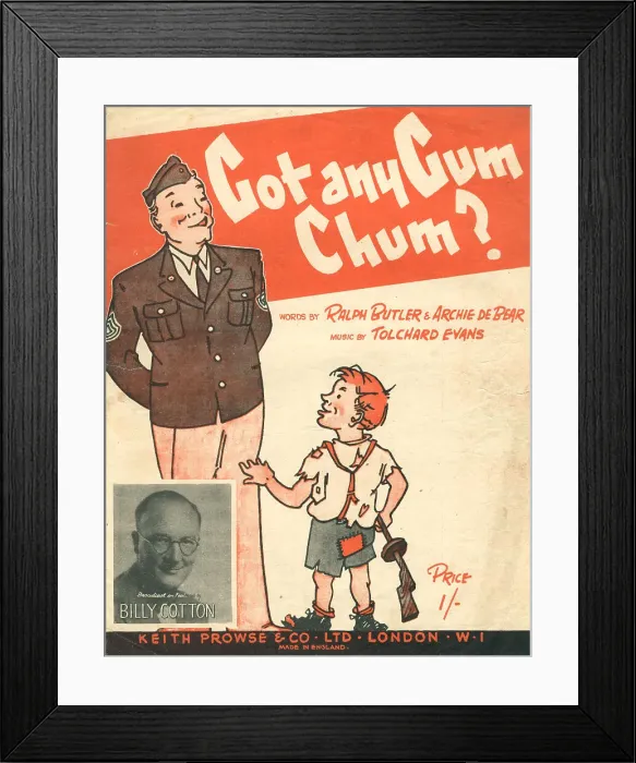 Framed Print : Got Any Gum Chum? Music Cover Framed Print : Got Any Gum Chum? Music Cover