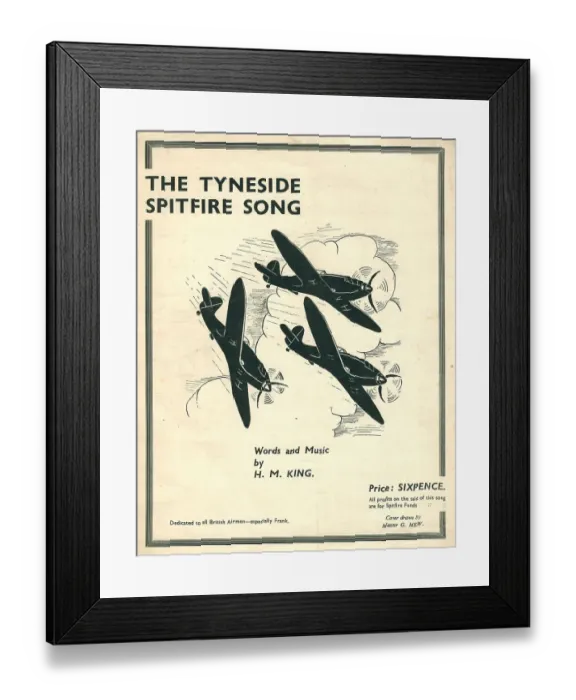 Framed Print : The Tyneside Spitfire Song Framed Print : The Tyneside Spitfire Song