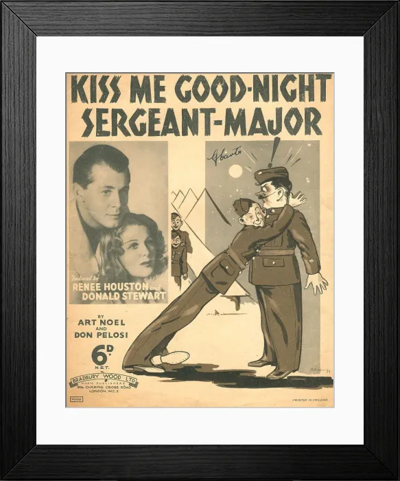 Framed Print : Kiss Me Goodnight Sergeant Major