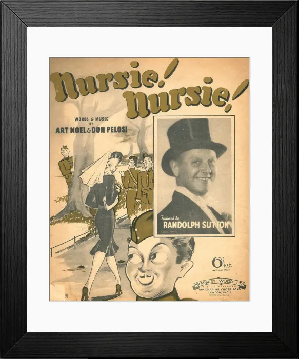 Framed Print : Nursie! Nursie! Music Cover Framed Print : Nursie! Nursie! Music Cover