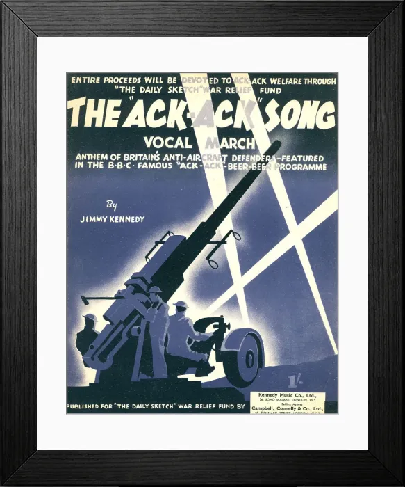 Framed Print : The Ack-Ack Song Framed Print : The Ack-Ack Song